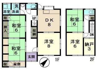 岐阜県多治見市大針町【一戸建】の間取り