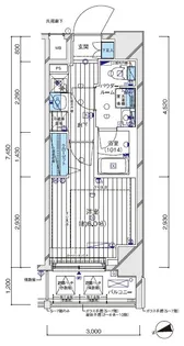 メインステージ横濱阪東橋【9階】の間取り