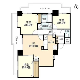 土樋パーク・ホームズ【8階】の間取り