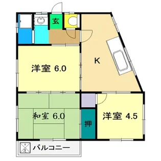 光ハイツ【2階】の間取り