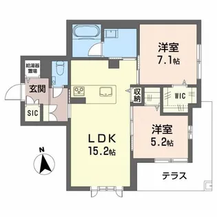 ポルターナI【1階】の間取り