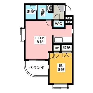 チサンマンション水落【2階】の間取り