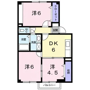 ヴィル・ブランシェ【1階】の間取り