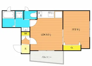 パークサイド不動前【2階】の間取り