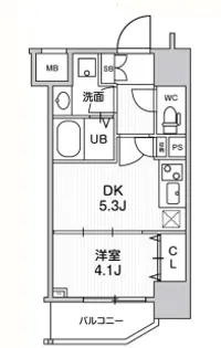 東京都台東区清川1【マンション】の間取り