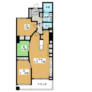 リモージュ徳川【1階】の間取り