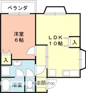 コーポ堀川【1階】の間取り