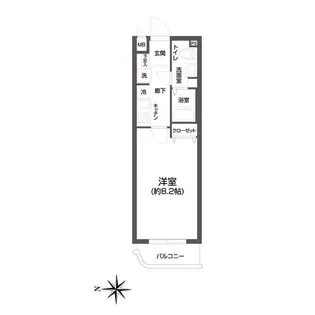 ソラシアレジデンス西馬込【3階】の間取り