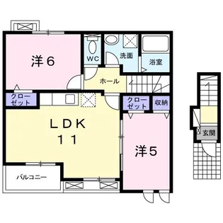 パークハウス【2階】の間取り