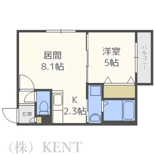 Prior二十四軒(プリオール二十四軒)【4階】の間取り