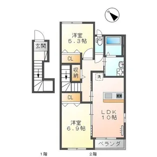 フォレスト御幸【2階】の間取り