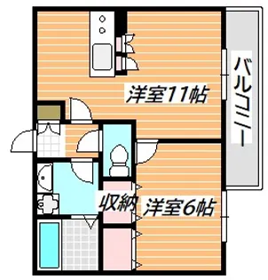 千葉県市川市湊新田2【アパート】の間取り