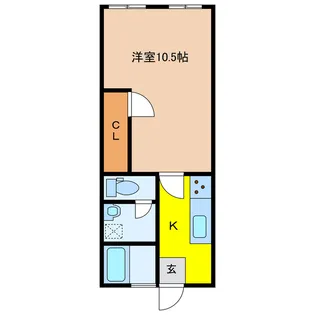 西日本ハイツ【2階】の間取り