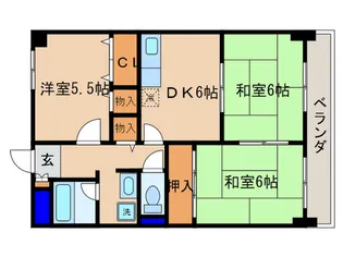 グリーン茨木【6階】の間取り