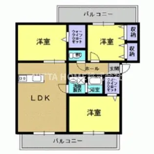 エスハート杉【3階】の間取り