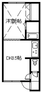 エンジェルMiKi【2階】の間取り