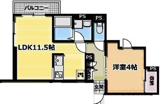 アリビオ五反野【2階】の間取り