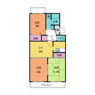 朝日ヴィラ【3階】の間取り