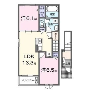 K,autumn leaves【2階】の間取り