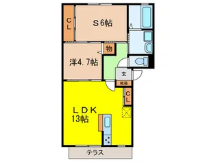 ルミエール久遠【1階】の間取り