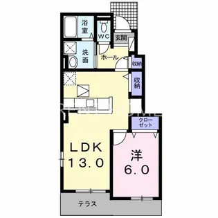 コモド レジデンシアII 八尾南【1階】の間取り