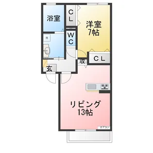 Floral Heim(フローラルハイム)【2階】の間取り