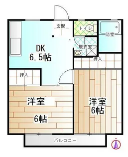 パナハイツ小菅B【2階】の間取り