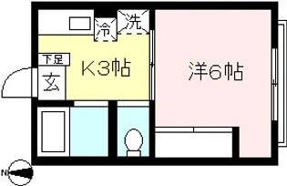 ハピネスI【2階】の間取り