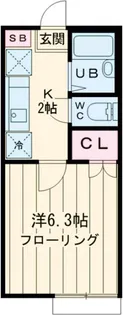 HALC WEST【1階】の間取り