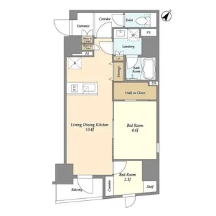 RESiA日本橋小伝馬町【10階】の間取り