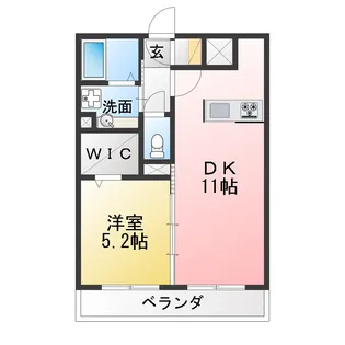 リッシュ ヴェール【1階】の間取り