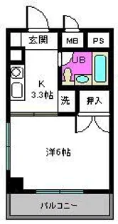 マリーンハイツ波多江【4階】の間取り