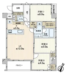 エクセレントシティ稲毛小仲台IIグランズ【2階】の間取り