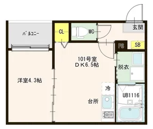 Modern Charme Solar【1階】の間取り