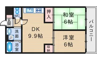 フリーデ豊中【3階】の間取り