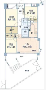 グランツオーベル横濱山手【2階】の間取り