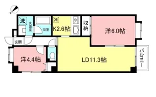 セシーズ寺尾台【5階】の間取り