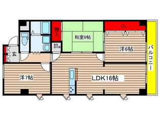アーバンスクエア2【6階】の間取り