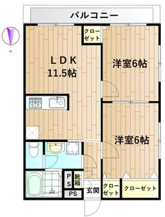 アルカディア・ピオス【1階】の間取り