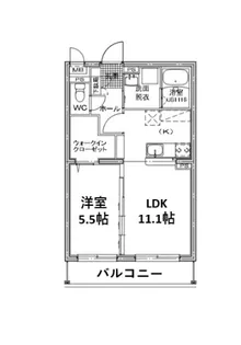 フラワーコンコルディア【5階】の間取り