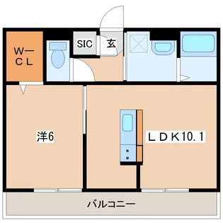 セジュールMegu2【1階】の間取り