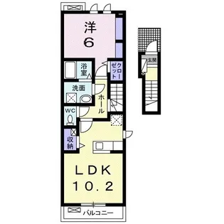 コロレ・ソレイユ【2階】の間取り