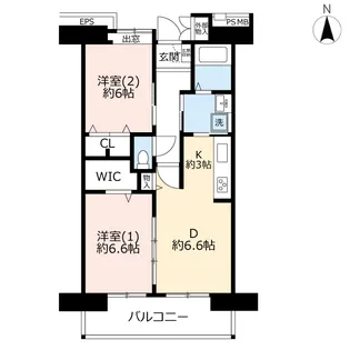 URフレール西新井中央公園【1階】の間取り