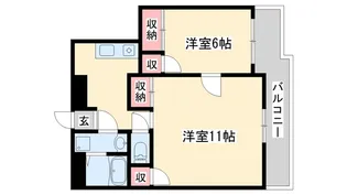 ラフェスタ加東【2階】の間取り
