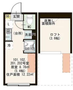 Azur井荻【2階】の間取り