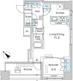 エムエー月島【9階】の間取り
