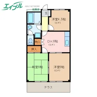 グリーンハイツ【2階】の間取り
