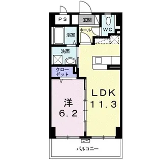LACRAS大道【8階】の間取り