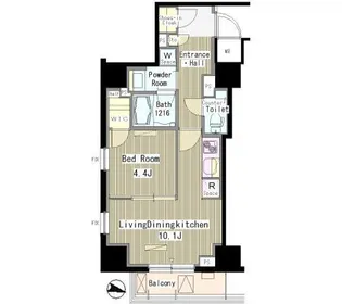 マスターズコート北品川【5階】の間取り