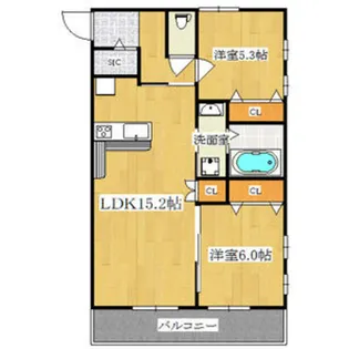 Jacaranda Yard B【2階】の間取り